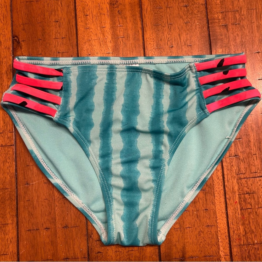 Cat & Jack Girl’s Watermelon 2-Piece Swimsuit, Sz L (10/12), Pink, Green Bikini - Picture 6 of 9